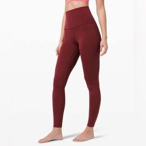 Lululemon Align Super High Rise 28" Leggings, Size 8, Merlot